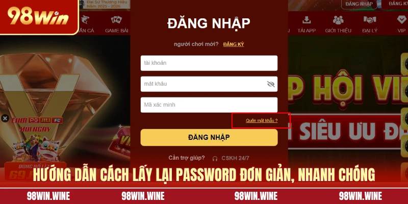 Hướng dẫn cách lấy lại password đơn giản, nhanh chóng